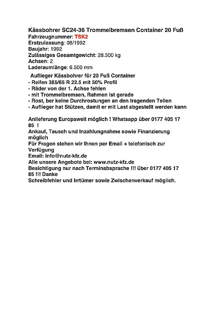 TSK1 Kässbohrer SC24-36 (Nr: TSK1)