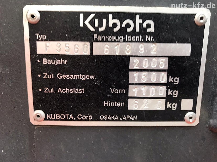 Kubota F3560 (Nr: K1)