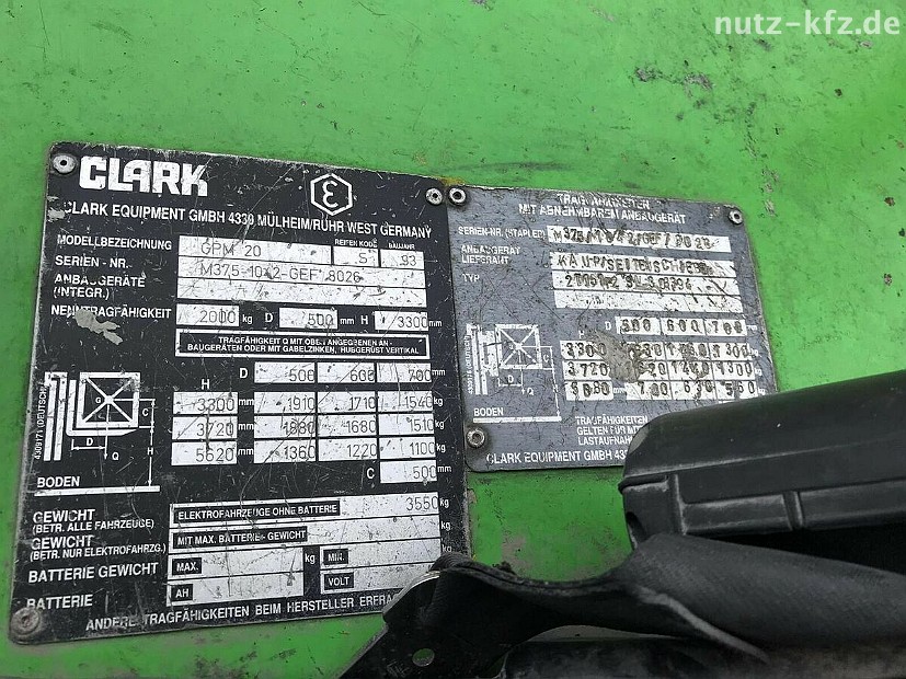 Clark GPM20 LPG (Nr: 012)